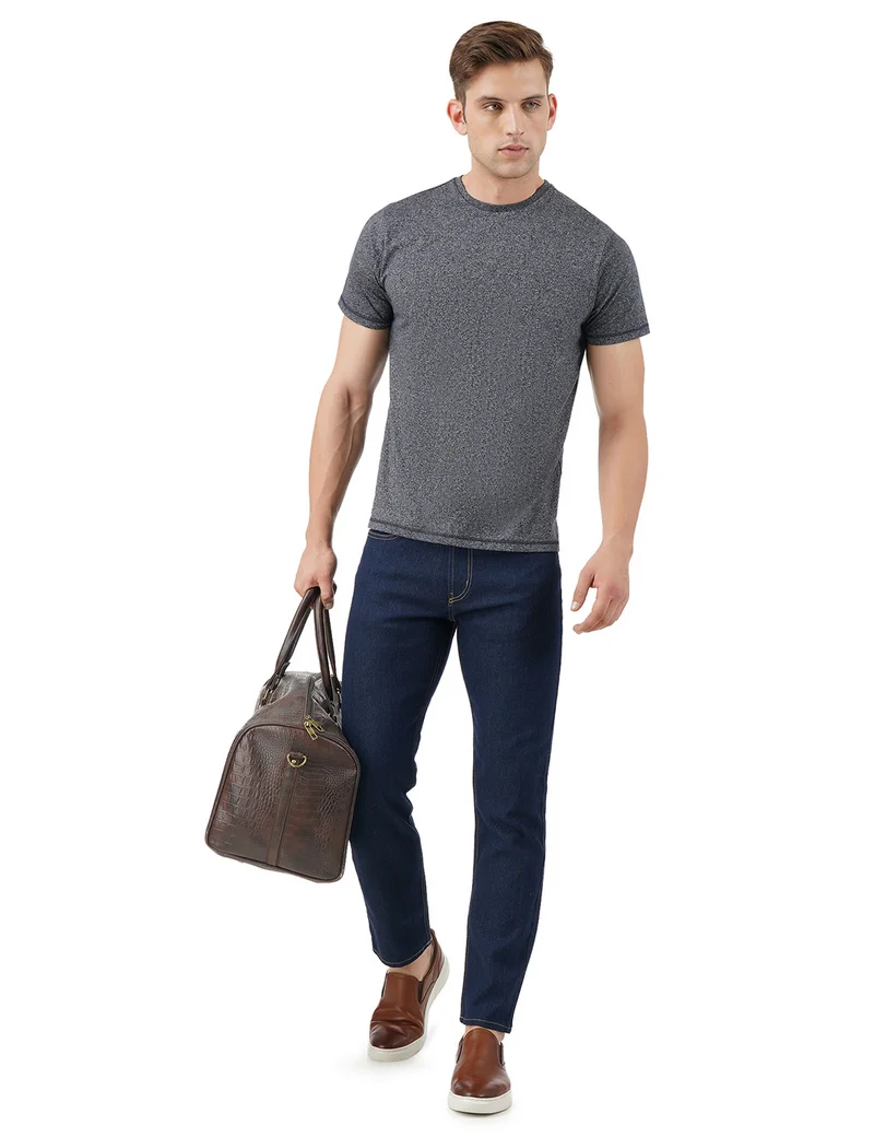 inkd جينز رجالي ضيق - متوسط الارتفاع | مزيج القطن | غرزة التباين | قماش قابل للتمدد | تصميم كلاسيك 5 بوكت